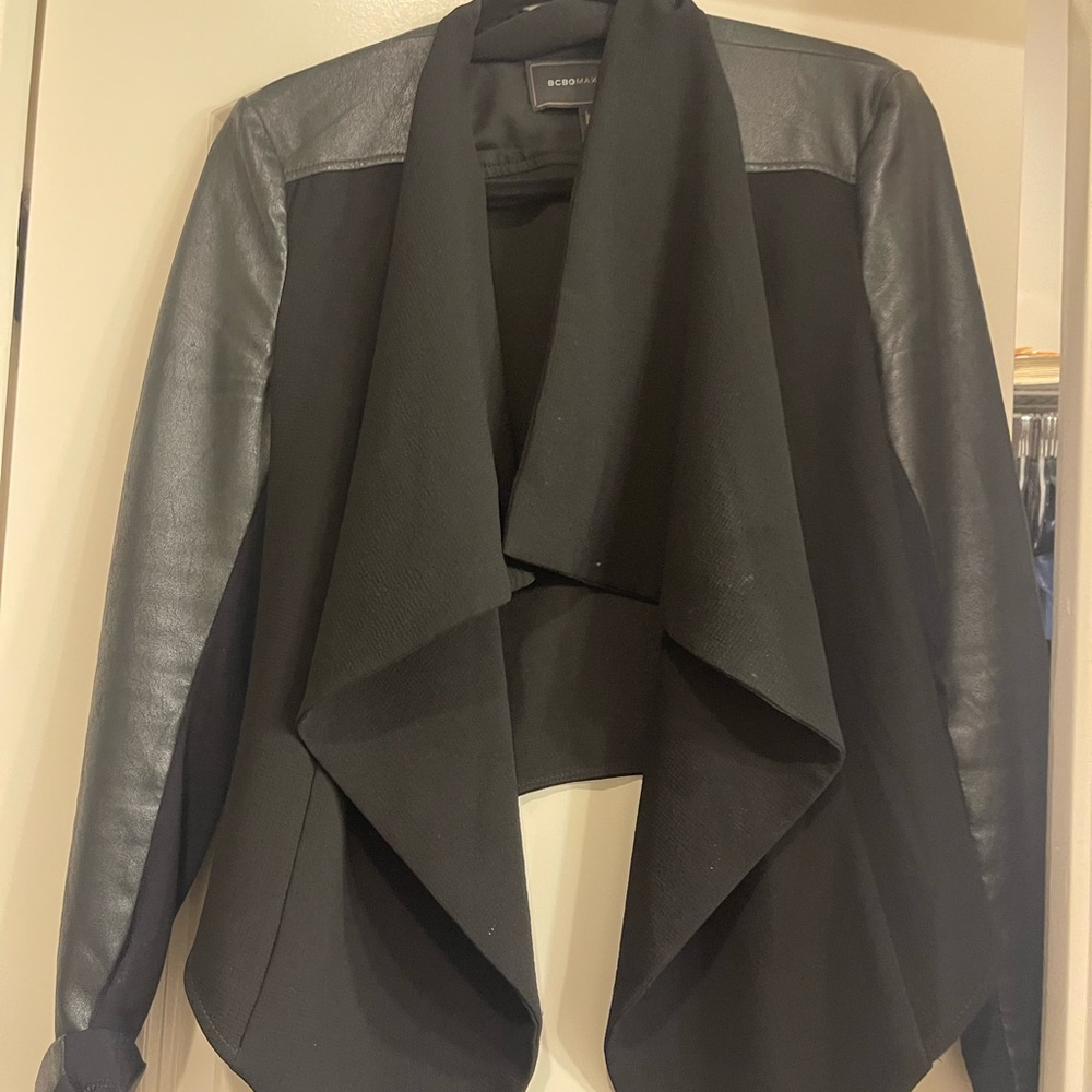 BCBGMaxAzria Black Draped Blazer